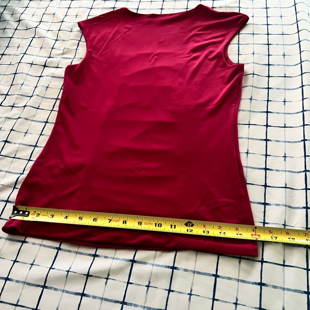 Used Women’s Elegant Red Ruched Top - Picture 7 of 10